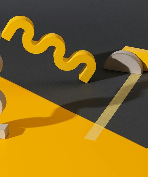 Abstract composition of geometric shapes representing stability
